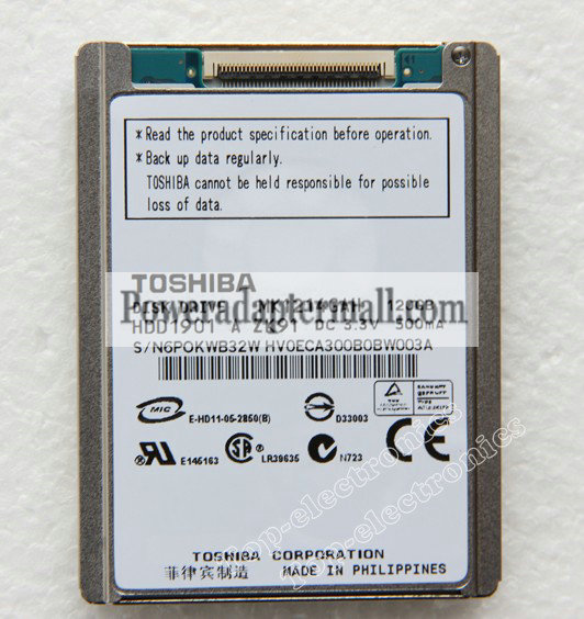 120GB 1.8"TOSHIBA MK1214GAH HARD DRIVE FOR HP Compaq 2510p 2710P - Click Image to Close